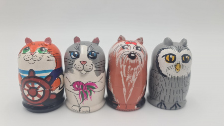 Матрешка Звери мини 5шт matryoshkaanimals1
