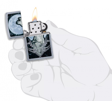 Зажигалка ZIPPO Howling Wolf Design Zippo 49261