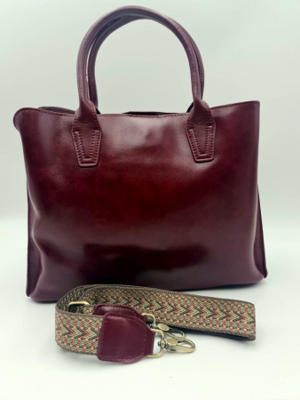 Сумка женская из натуральной кожи Y2429Burgundy-9
