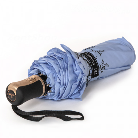 зонт женский складной Три Слона L3818 light blue